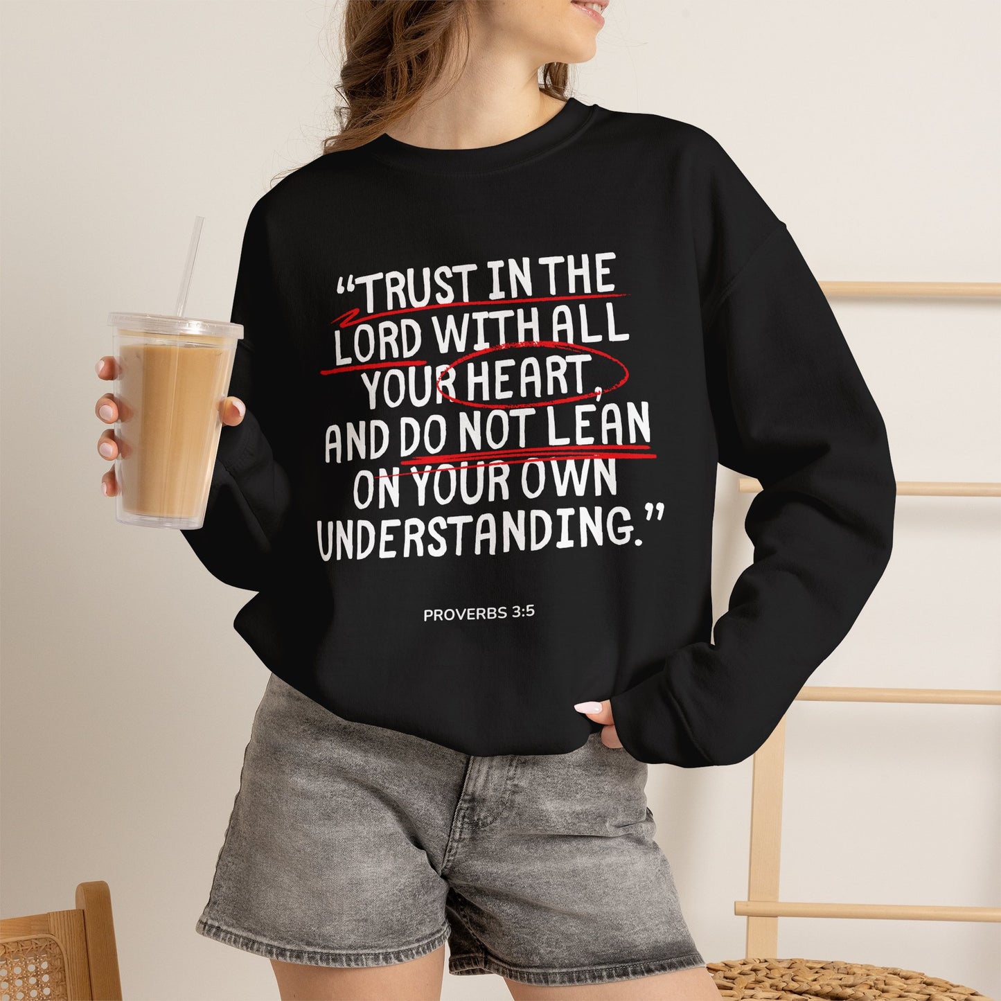 'Trust in the Lord' Proverbs 3:5 Crewneck Sweatshirt