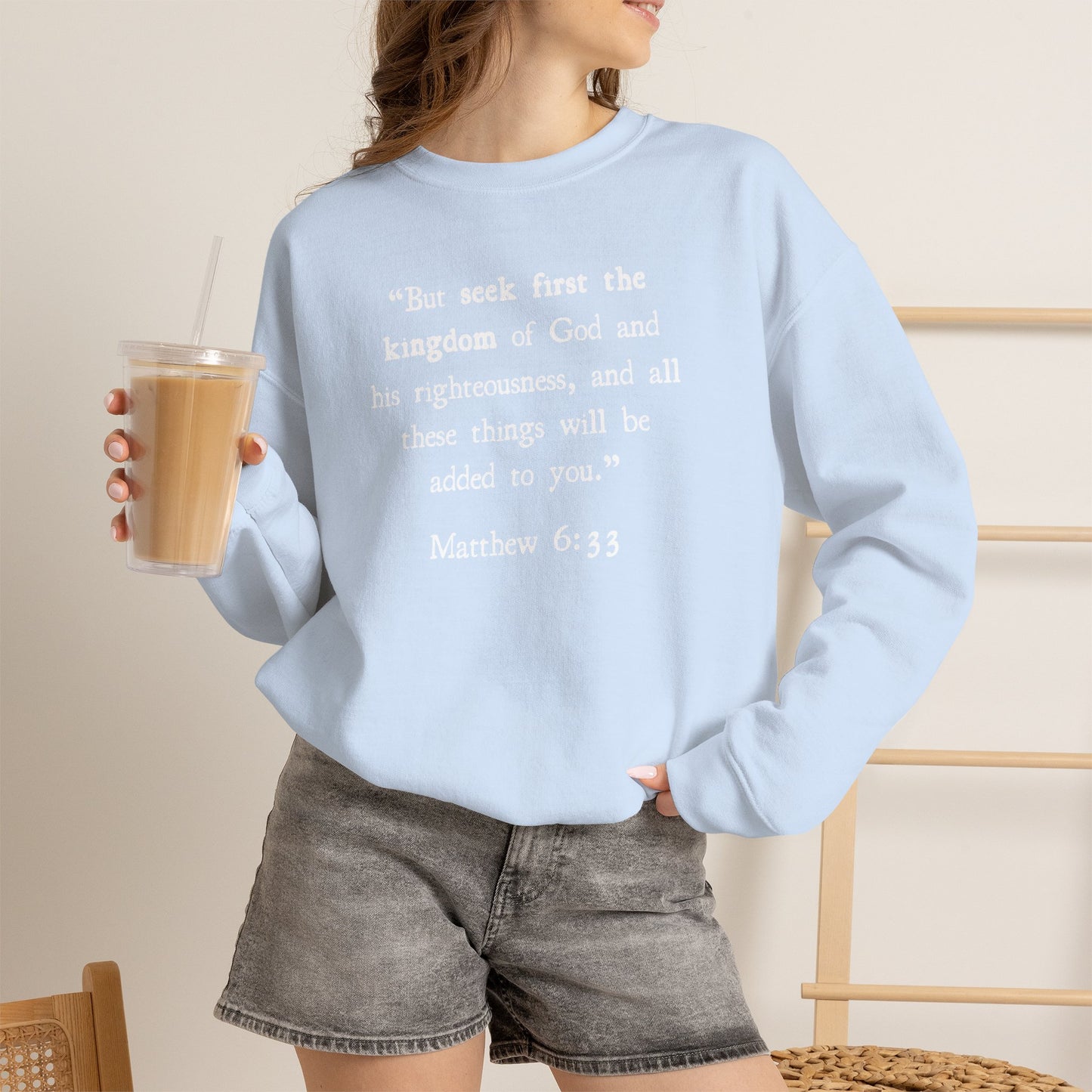 Unisex Matthew 6:33 Crewneck Sweatshirt