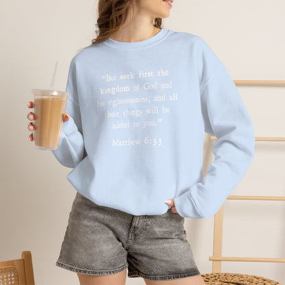 Unisex Matthew 6:33 Crewneck Sweatshirt