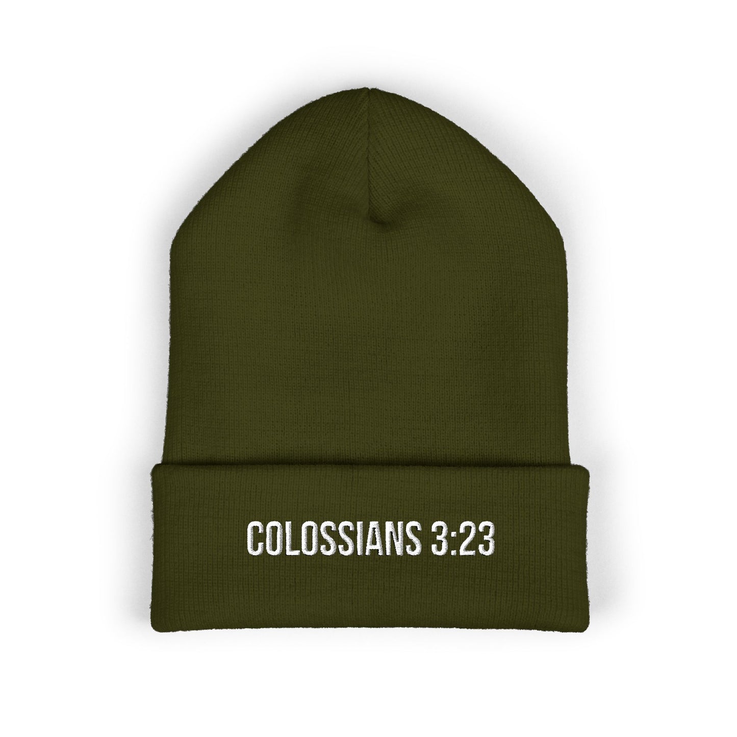 Colossians 3:23 Embroidered Beanie