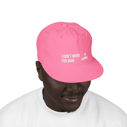 'I Don't Work for Man' Embroidered Snapback Surf Cap