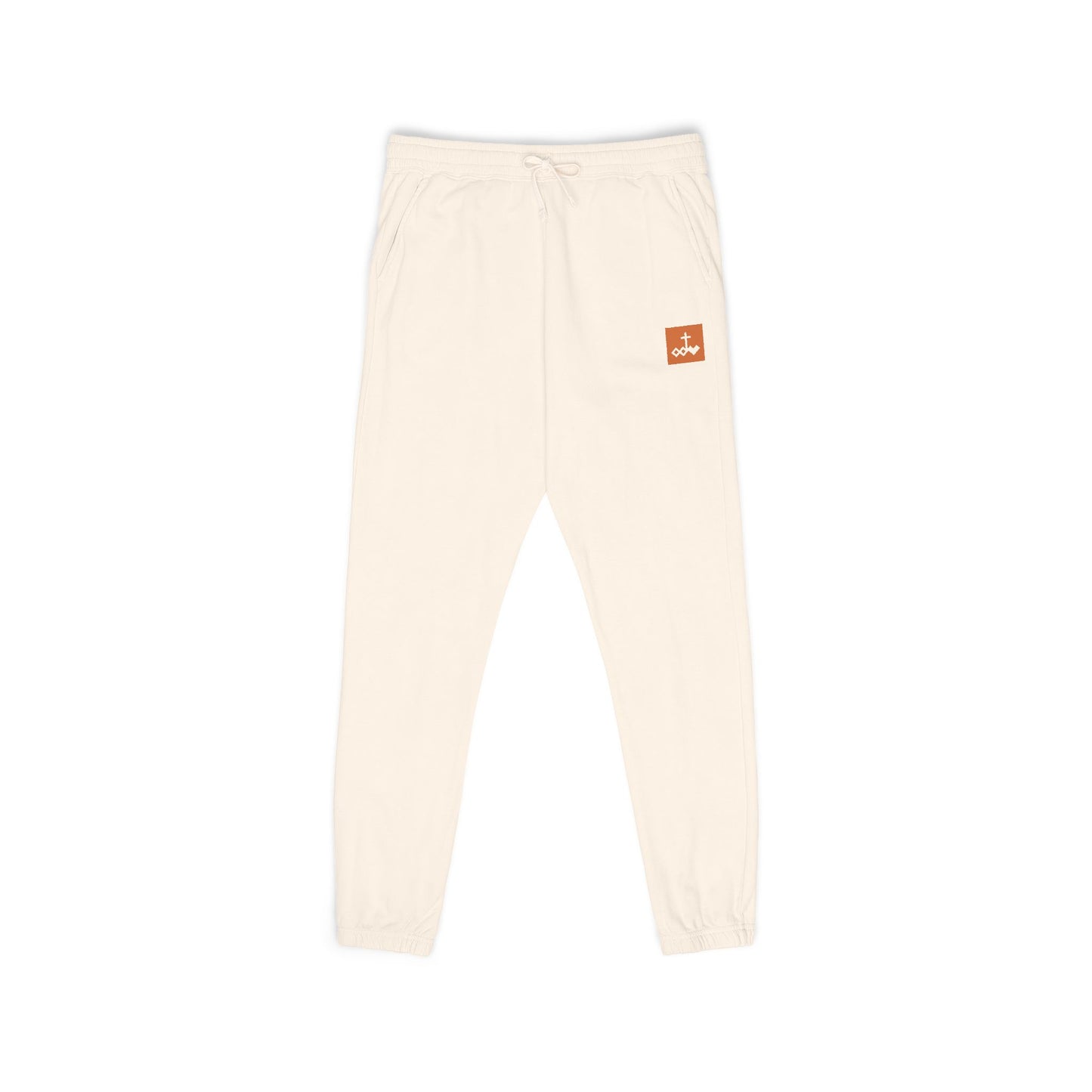 Block Bordered Logo Garment-Dyed Fleece Joggers