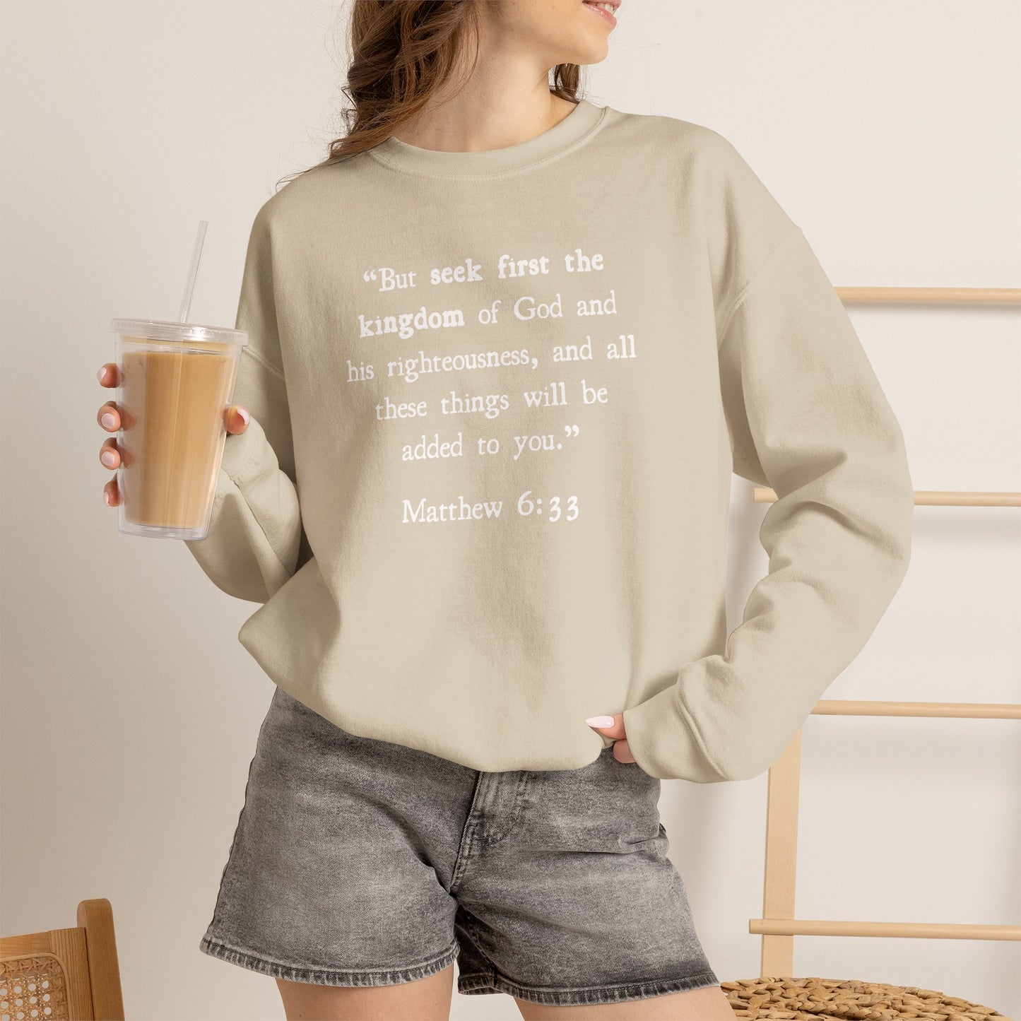 Unisex Matthew 6:33 Crewneck Sweatshirt