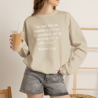Unisex Matthew 6:33 Crewneck Sweatshirt