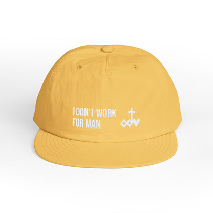 'I Don't Work for Man' Embroidered Snapback Surf Cap