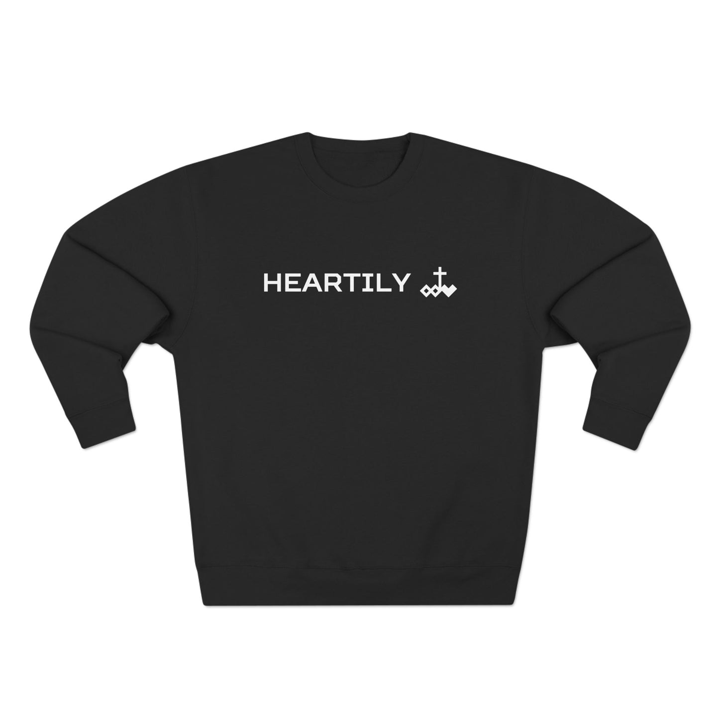 Heartily & Logo Crewneck Pullover Sweatshirt