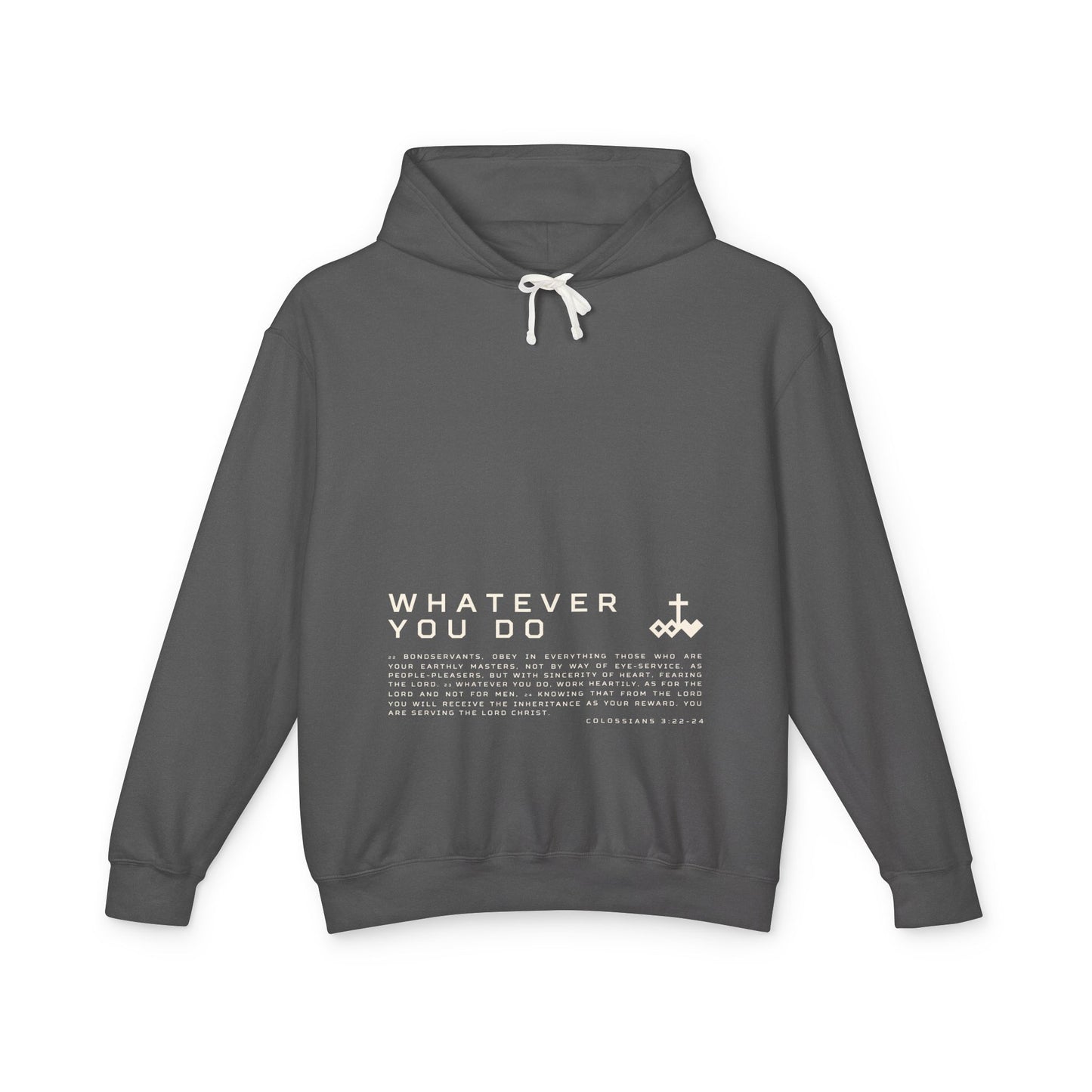 Colossians 3:22-24 Unisex Lightweight Hoodie