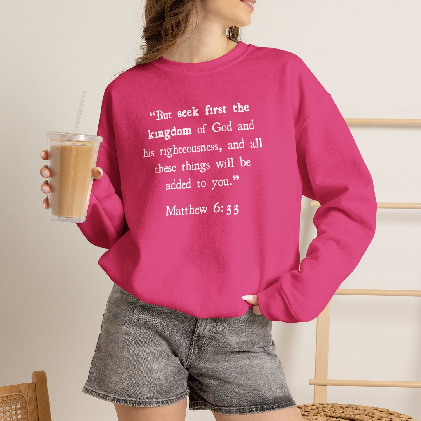 Unisex Matthew 6:33 Crewneck Sweatshirt