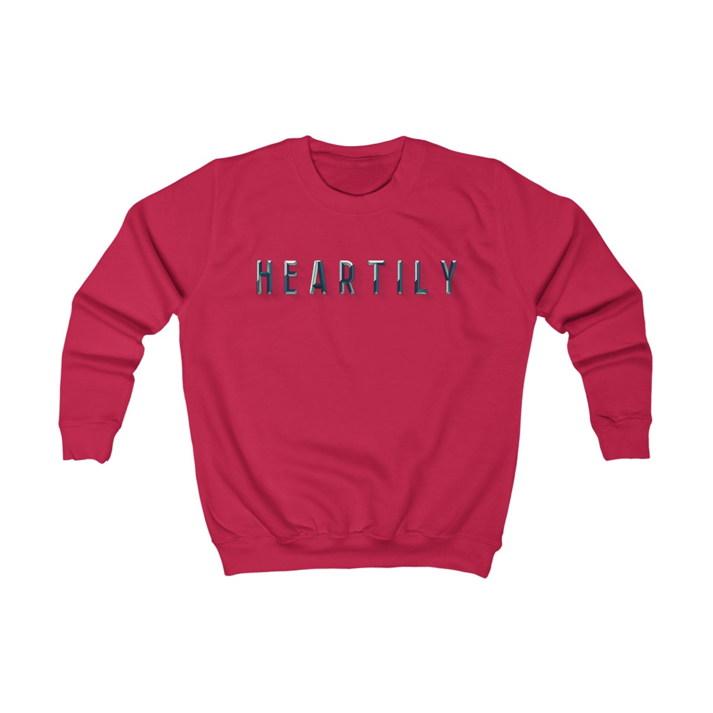 Chiseled Block Heartily Kids Crewneck Sweatshirt