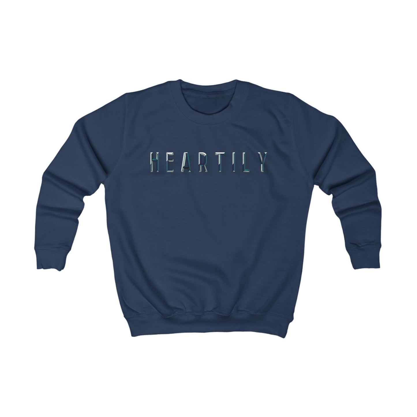 Chiseled Block Heartily Kids Crewneck Sweatshirt