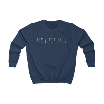 Chiseled Block Heartily Kids Crewneck Sweatshirt