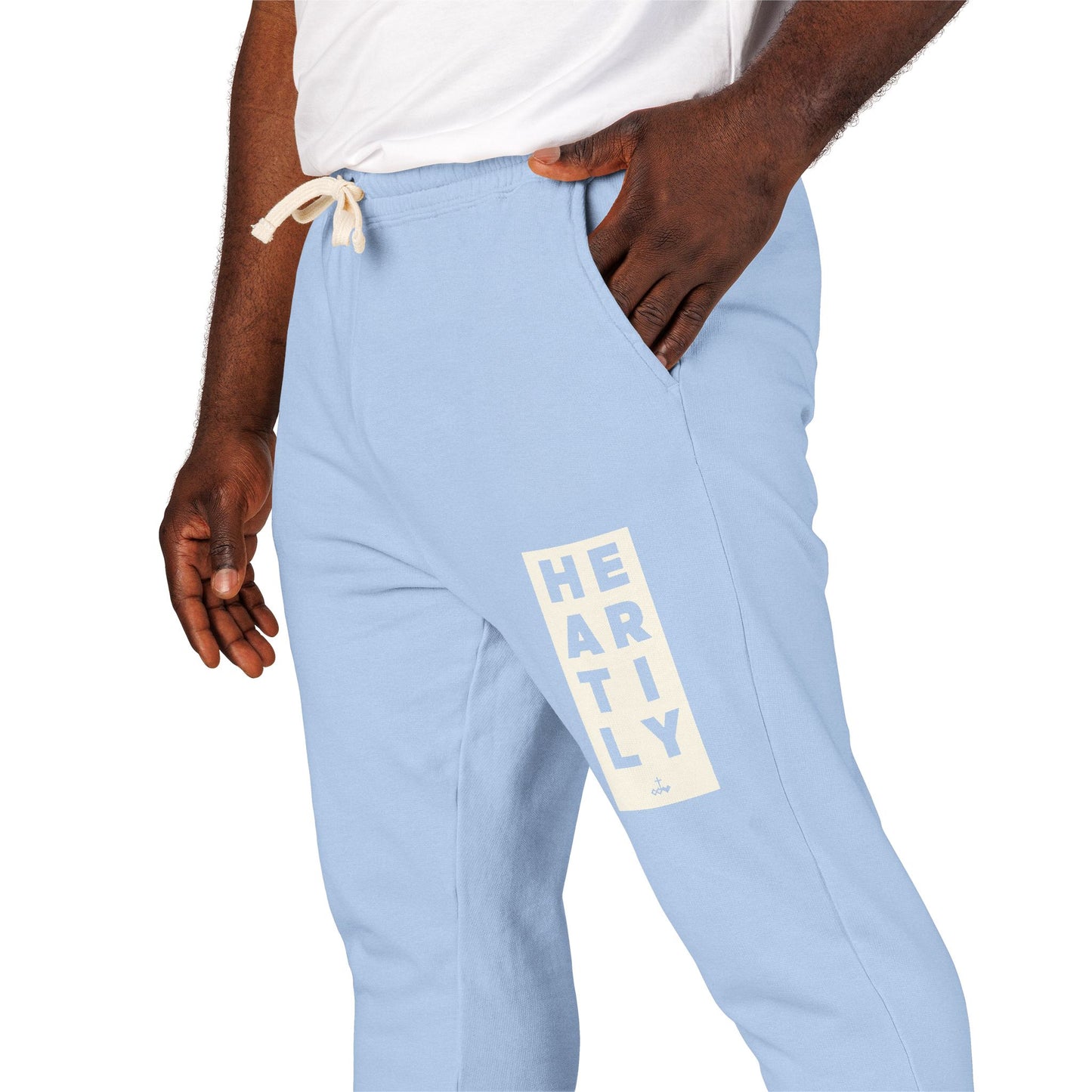 Block Border Heartily Garment-Dyed Fleece Joggers