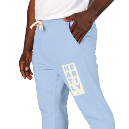 Block Border Heartily Garment-Dyed Fleece Joggers
