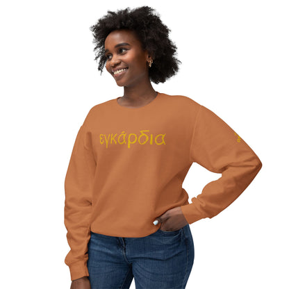 Greek "Heartily" Lightweight Crewneck Sweatshirt