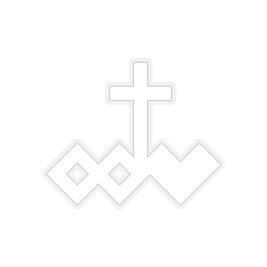 White Kiss-Cut Logo Sticker