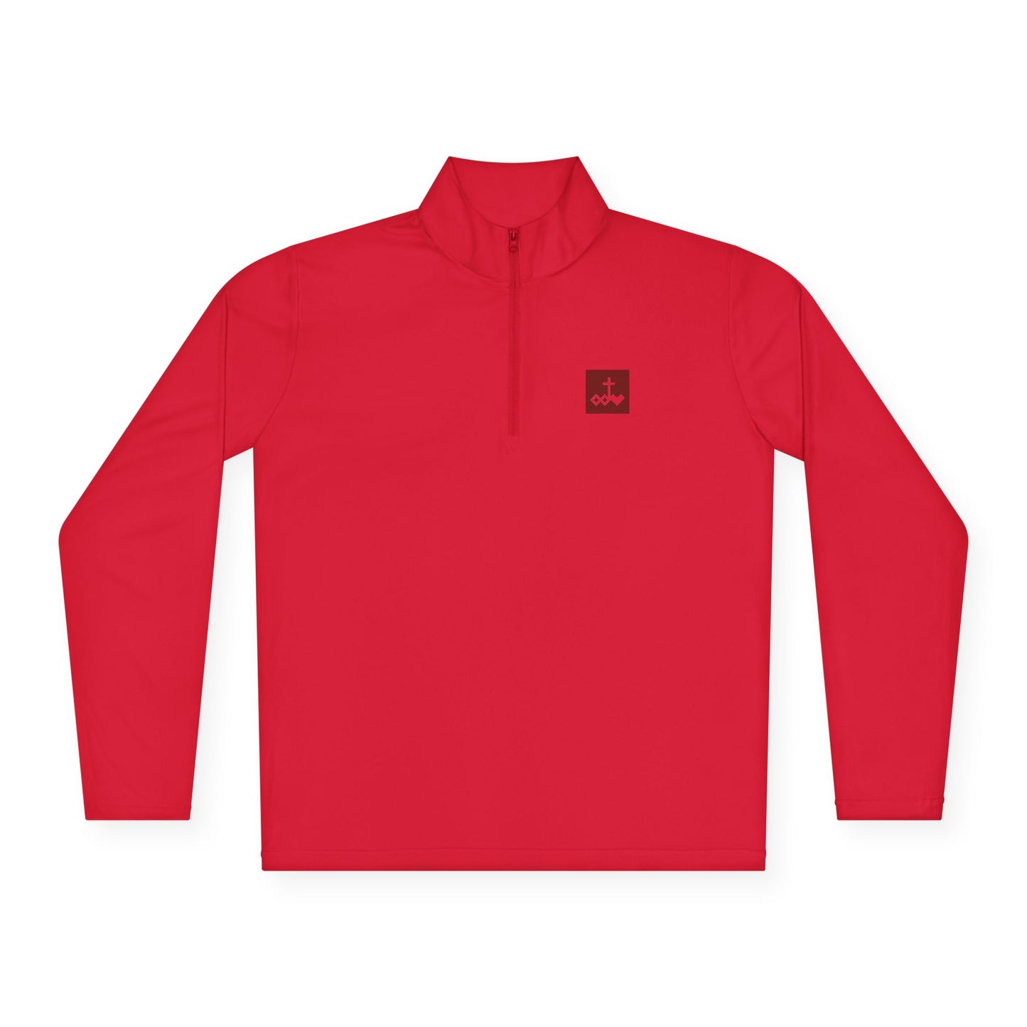 Block Bordered Logo Quarter-Zip Pullover