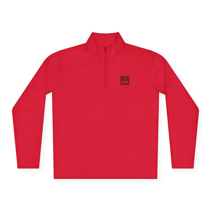 Block Bordered Logo Quarter-Zip Pullover