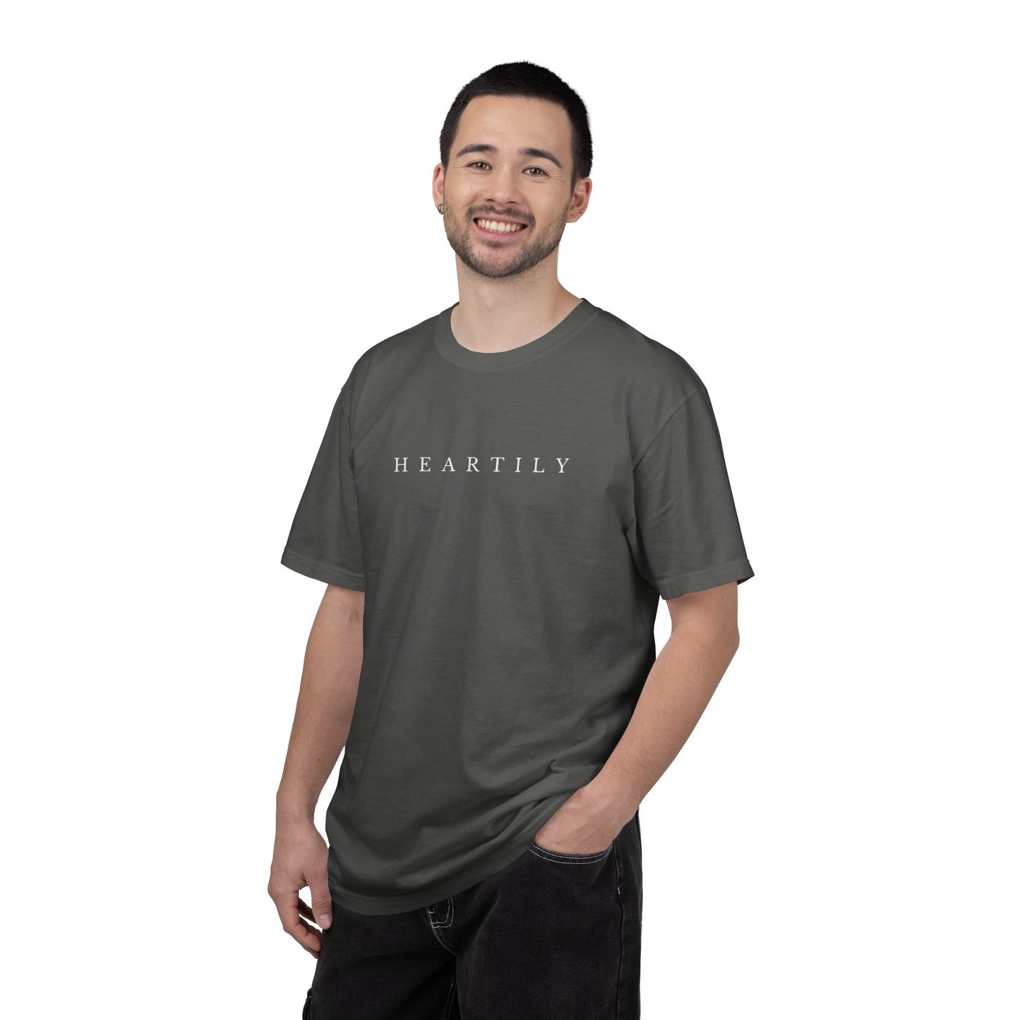 Plain Heartily Scripture T-Shirt