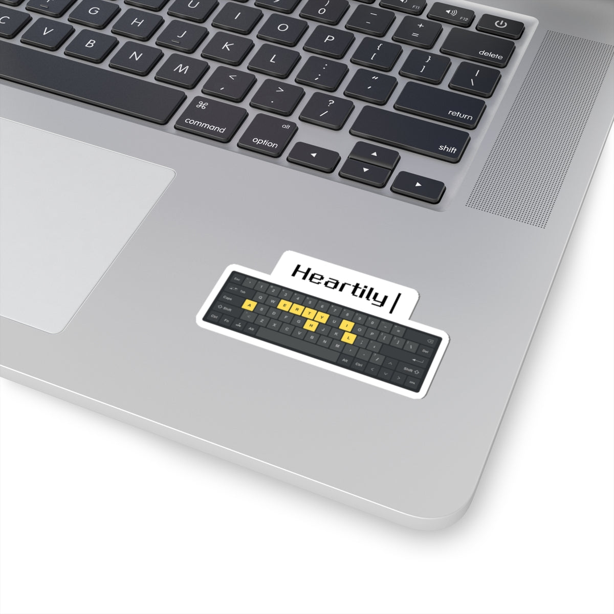 Heartily Keyboard Kiss-Cut Sticker