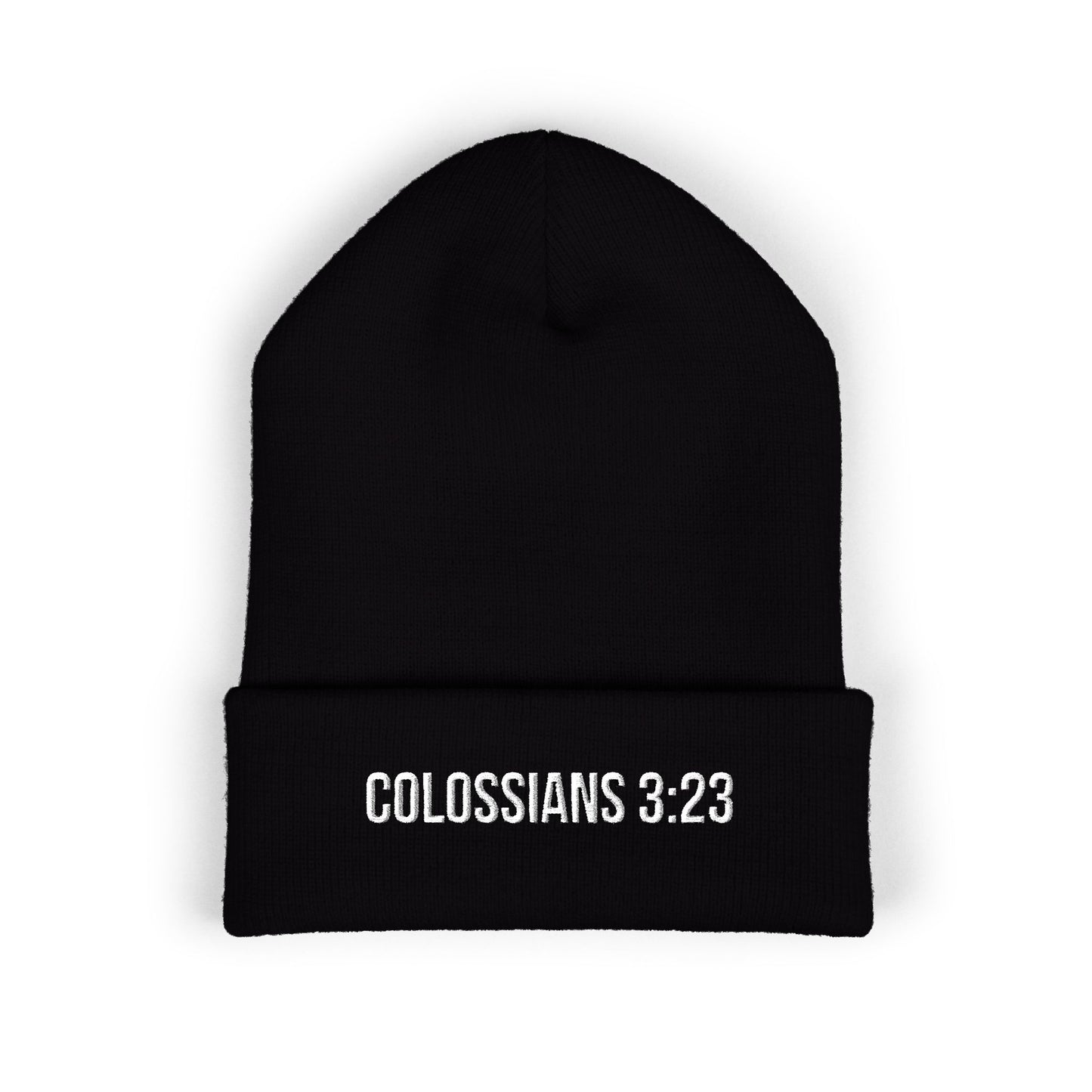 Colossians 3:23 Embroidered Beanie
