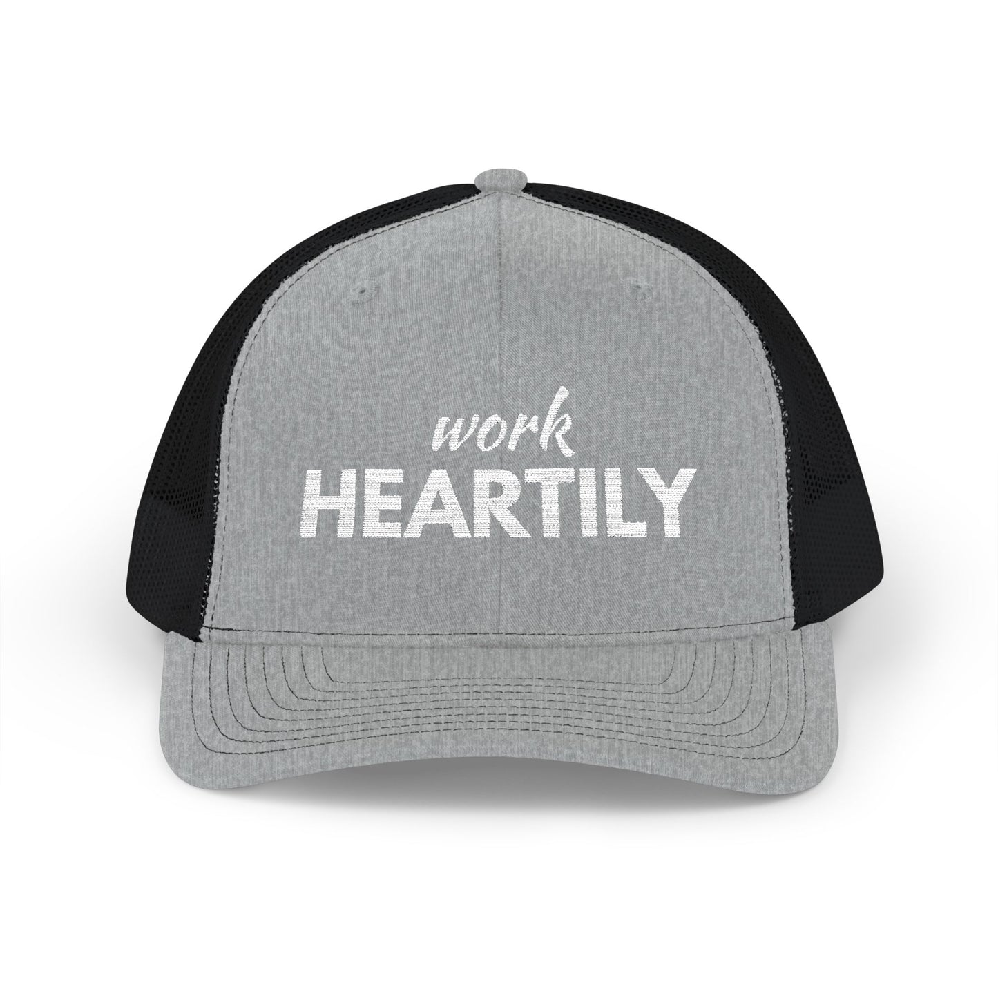 "Work Heartily" Snapback Trucker Cap