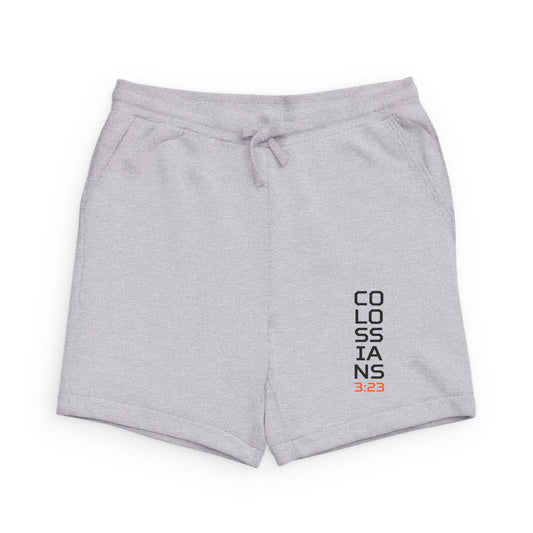 Colossians 3:23 Unisex Fleece Sweatshorts