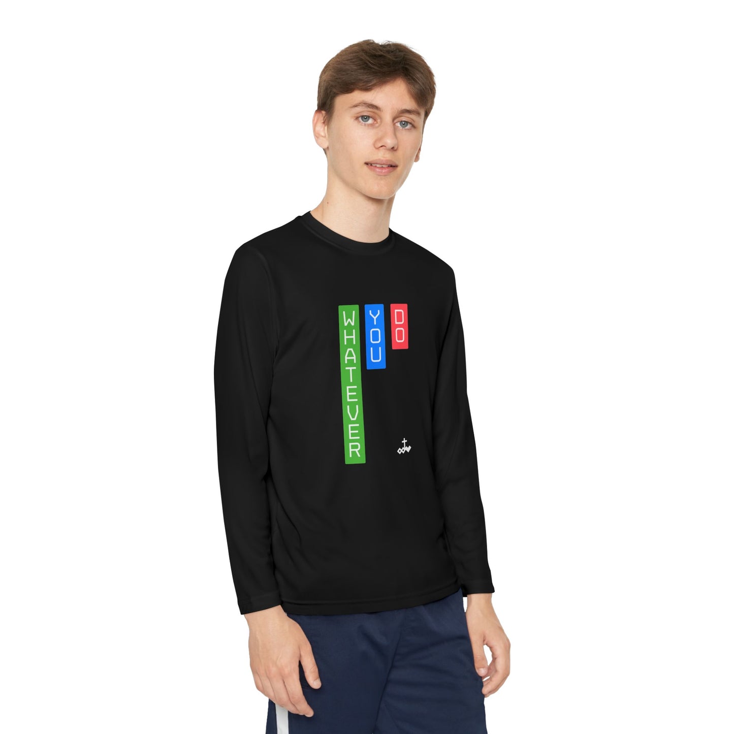 Vertical Block 'Whatever You Do' Youth Long Sleeve Tee