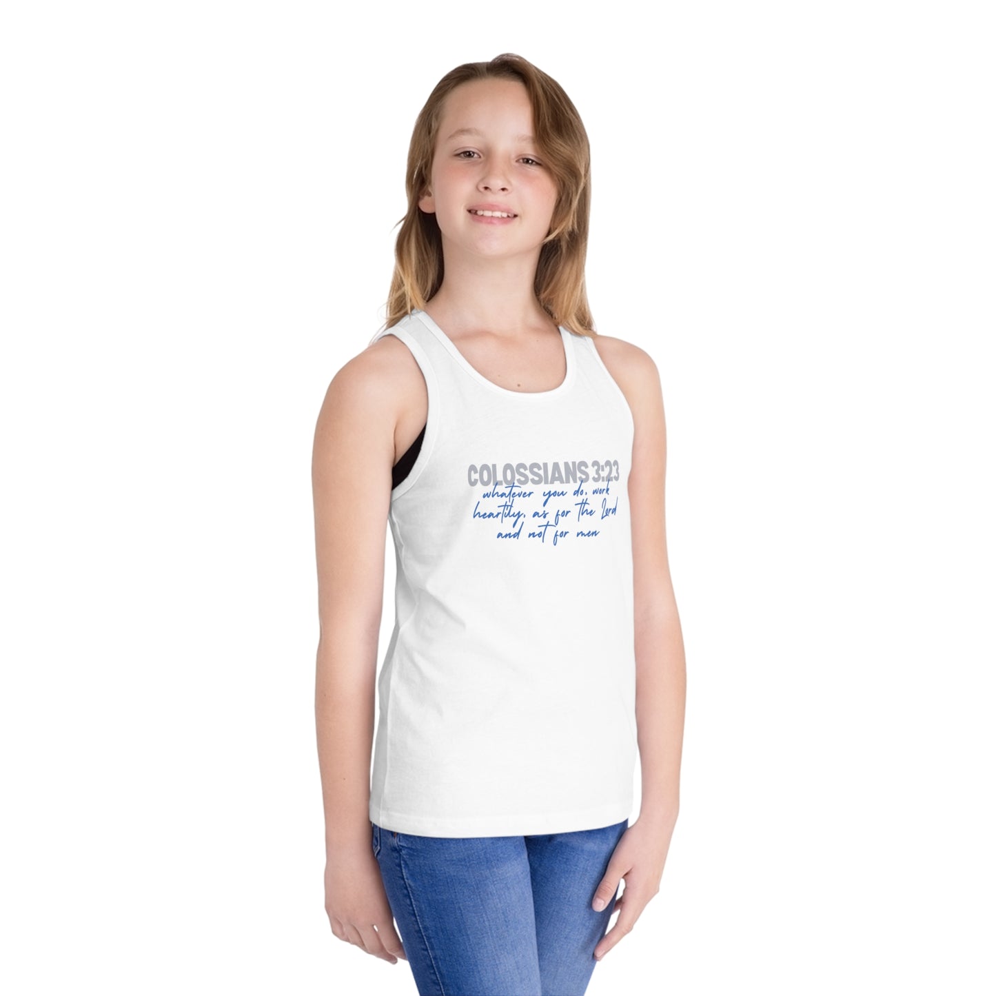Colossians 3:23 Scripture Kids Tank Top