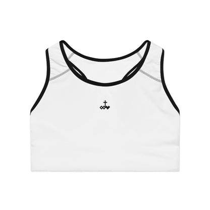 Logo Sports Bra - White