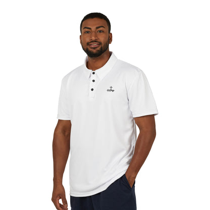 White Unisex Logo Polo Shirt
