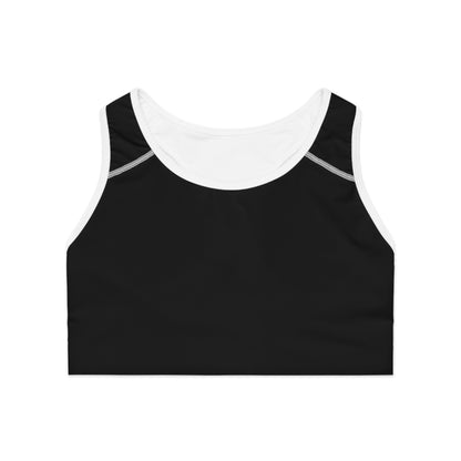Black Lightweight Athletic Racerback Sports Bra