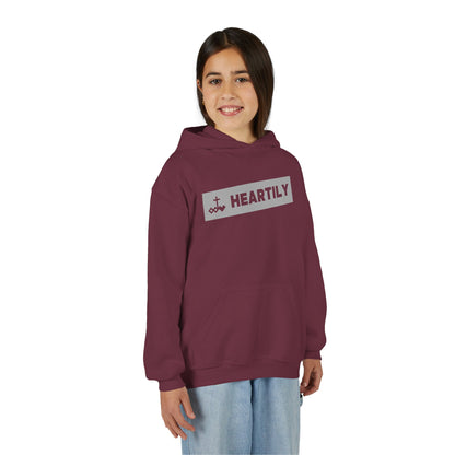 Bordered Name & Logo Youth Hoodie