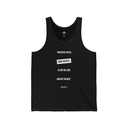 Colossians 3:23 Unisex Jersey Tank