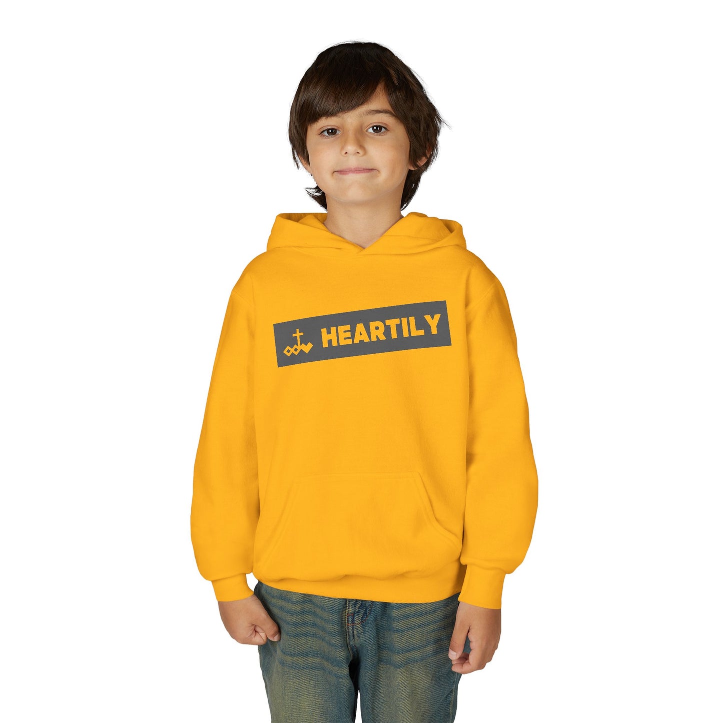 Bordered Name & Logo Youth Hoodie