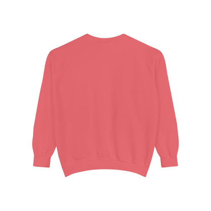 "I Don't Work for Men" Embroidered Garment-Dyed Sweatshirt