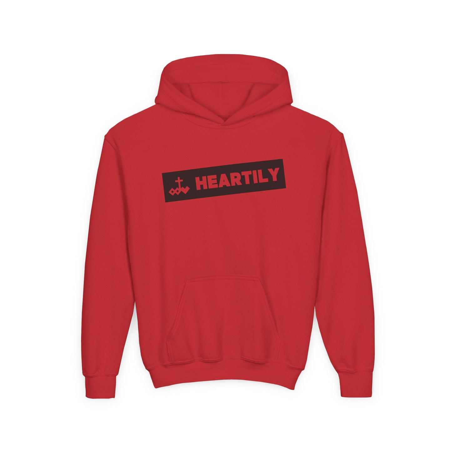 Bordered Name & Logo Youth Hoodie