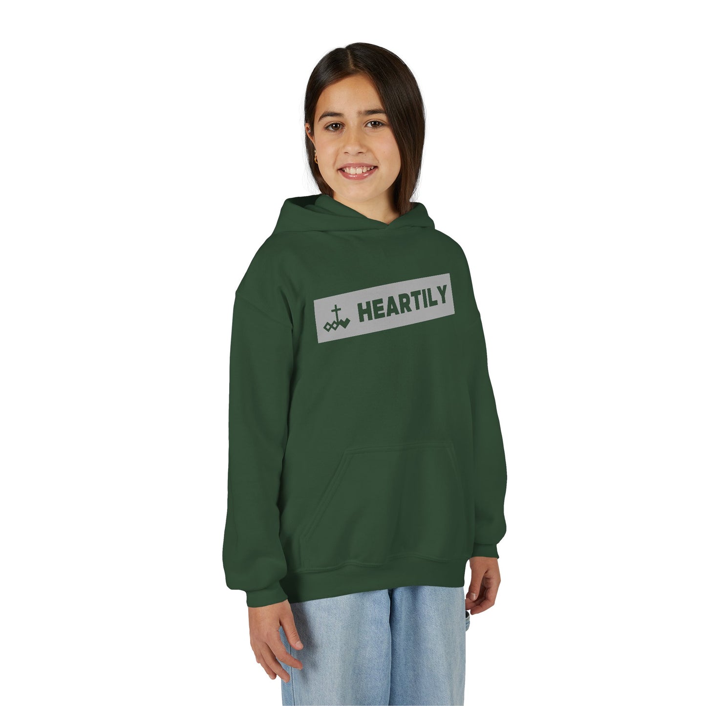 Bordered Name & Logo Youth Hoodie