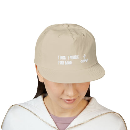 'I Don't Work for Man' Embroidered Snapback Surf Cap