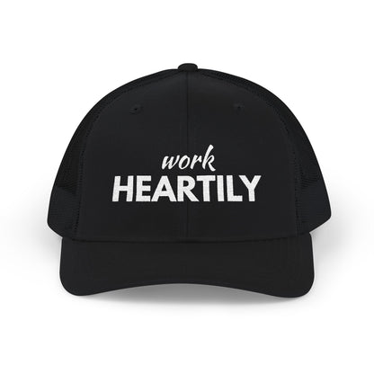 "Work Heartily" Snapback Trucker Cap