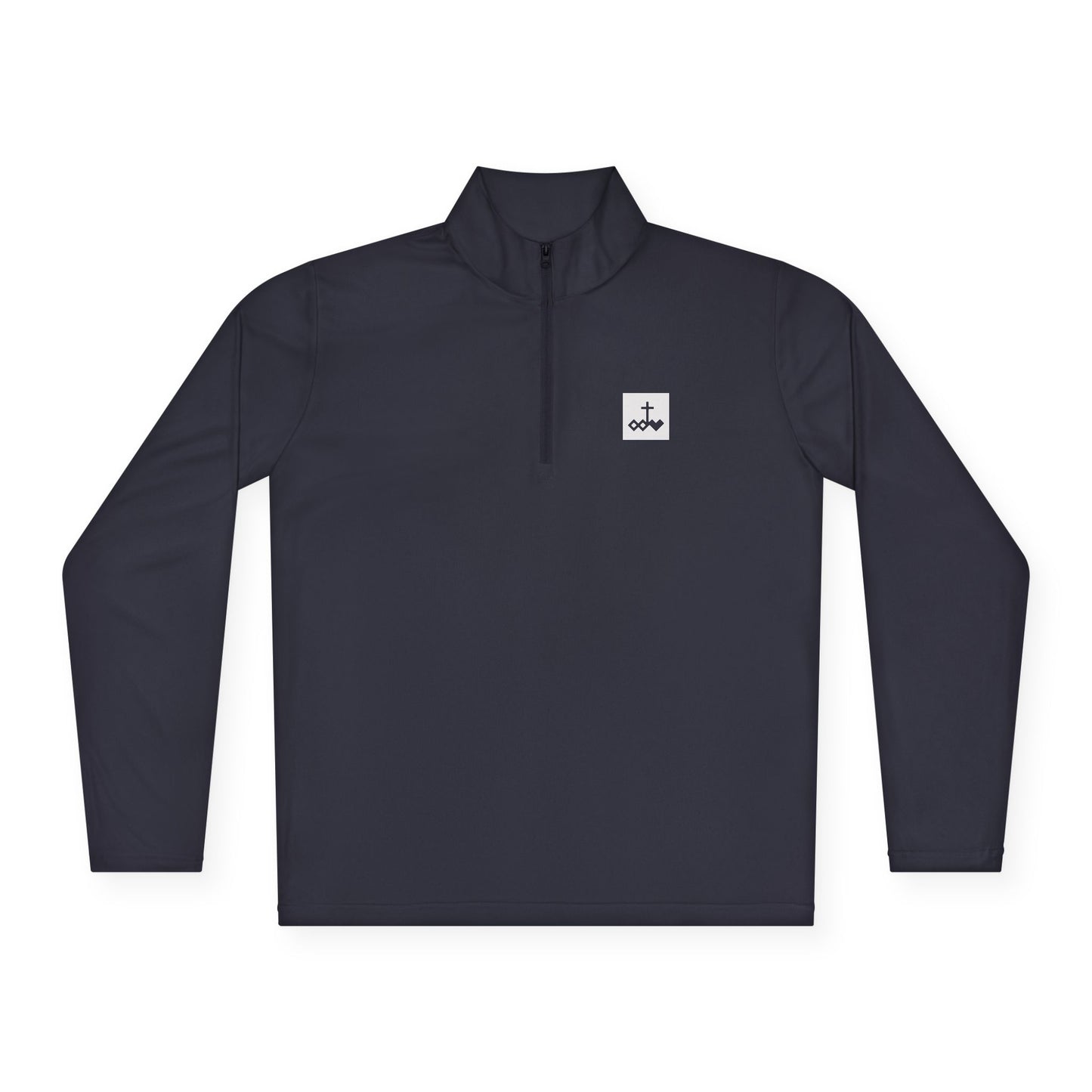 Block Bordered Logo Quarter-Zip Pullover