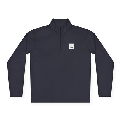 Block Bordered Logo Quarter-Zip Pullover