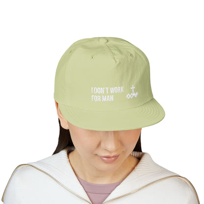 'I Don't Work for Man' Embroidered Snapback Surf Cap