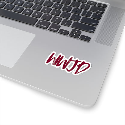 WWJD Script Sticker