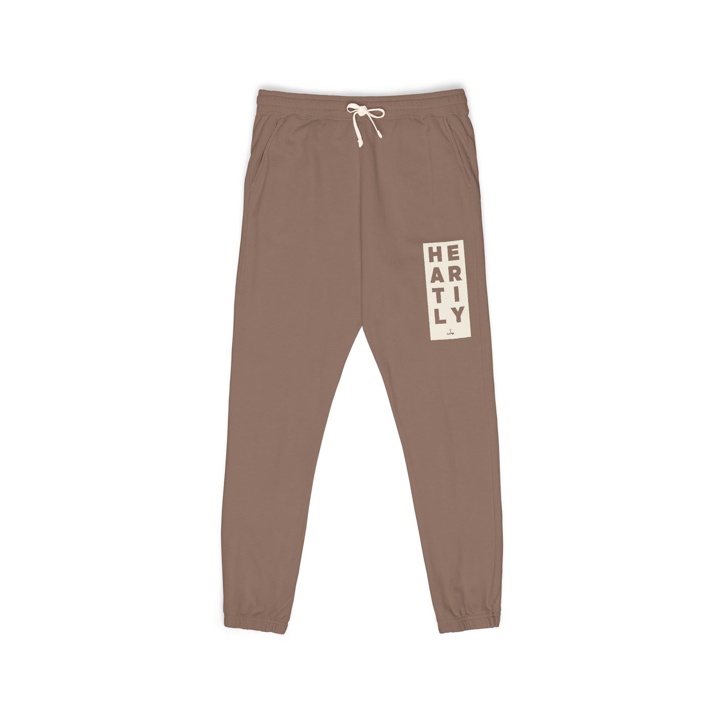 Block Border Heartily Garment-Dyed Fleece Joggers