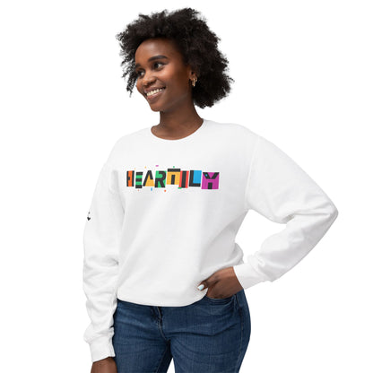 Unisex Heartily Color Font Crewneck Sweatshirt