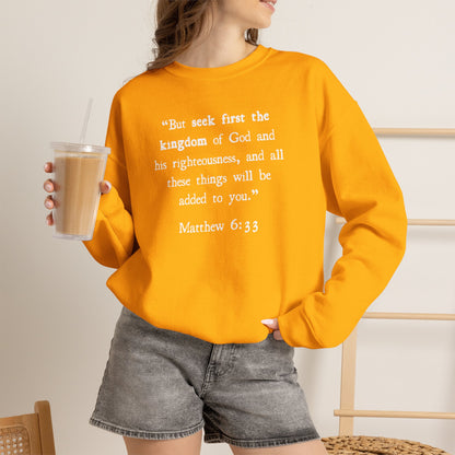 Unisex Matthew 6:33 Crewneck Sweatshirt