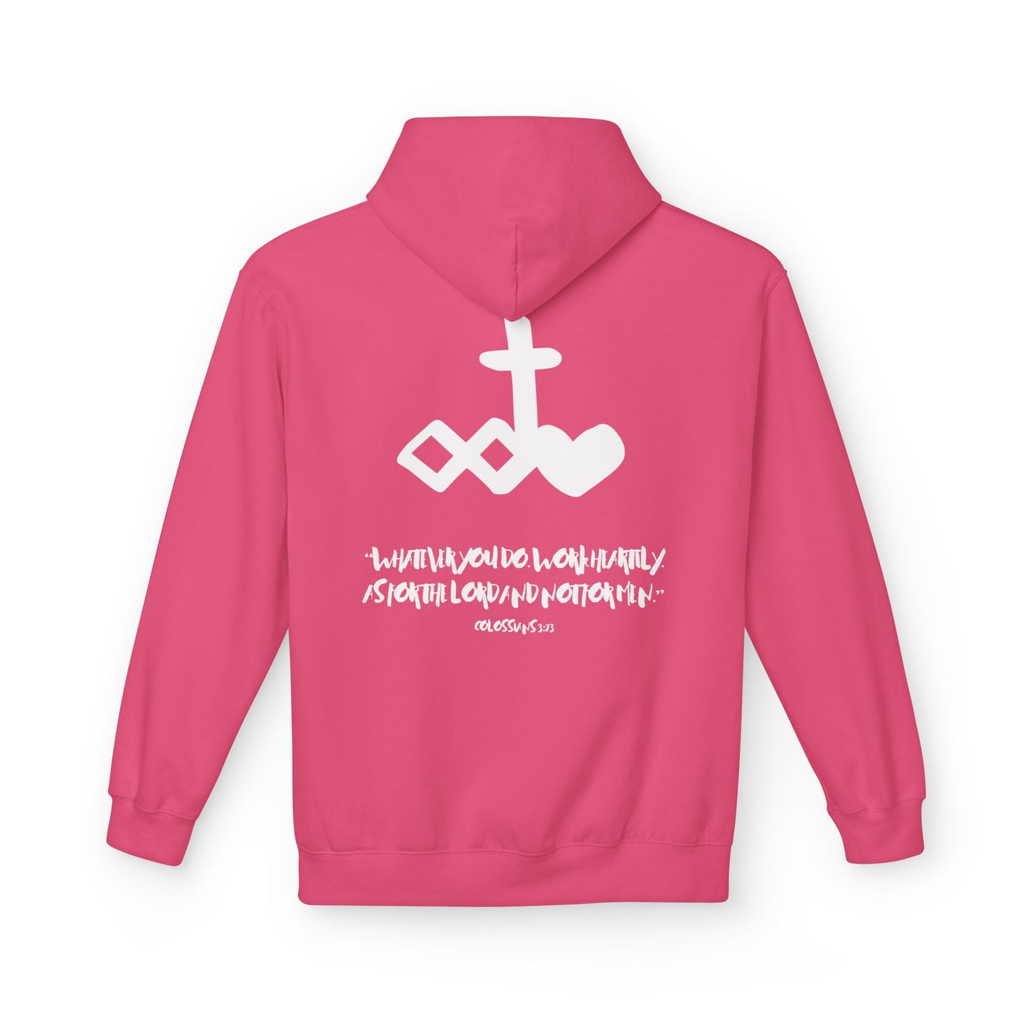 Marker "Work Heartily" Unisex Fleece Hoodie