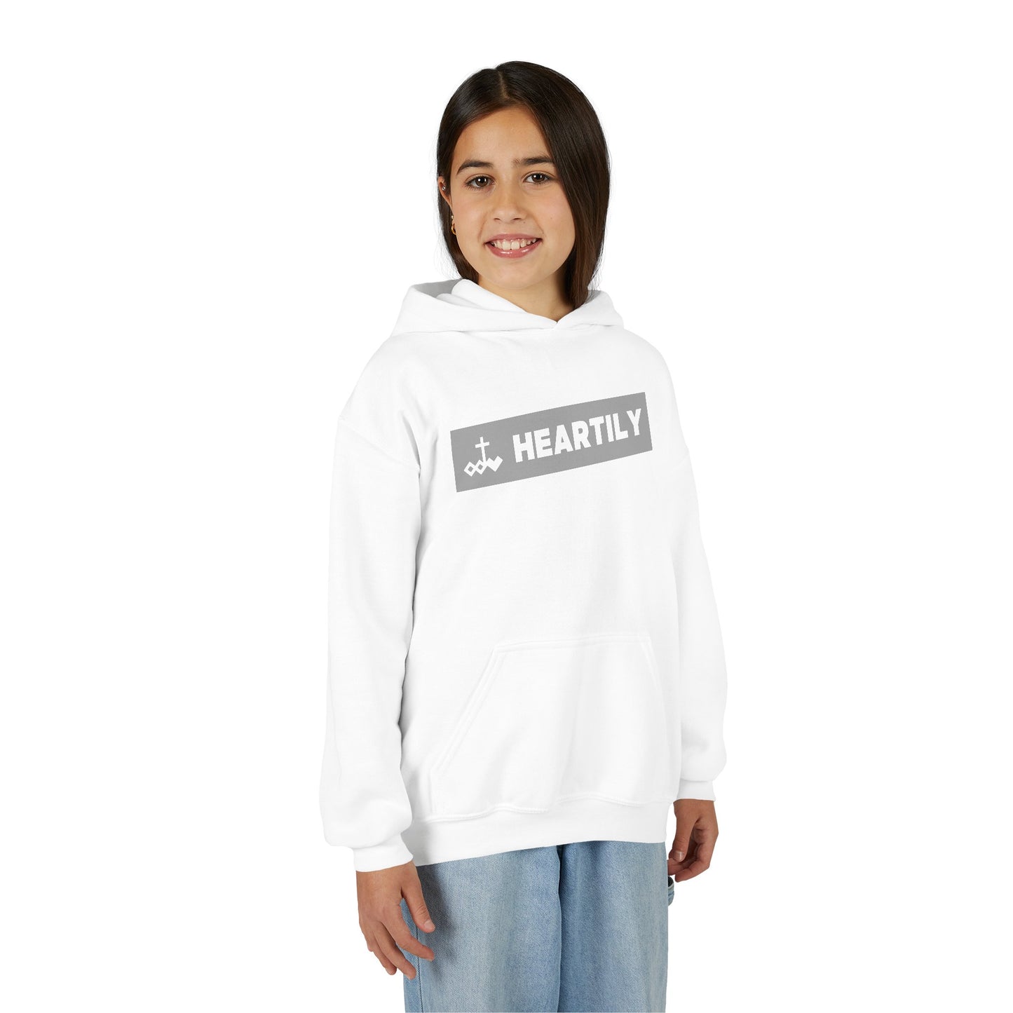 Bordered Name & Logo Youth Hoodie