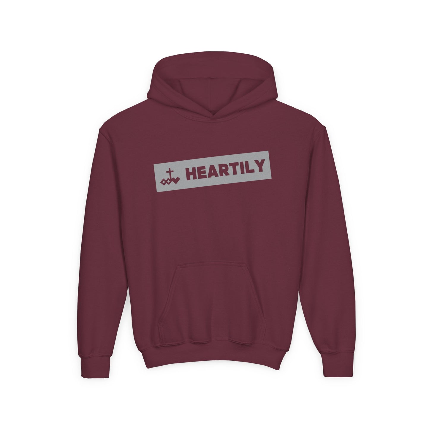 Bordered Name & Logo Youth Hoodie