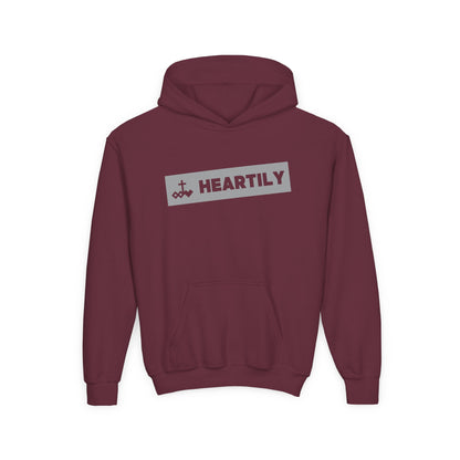 Bordered Name & Logo Youth Hoodie
